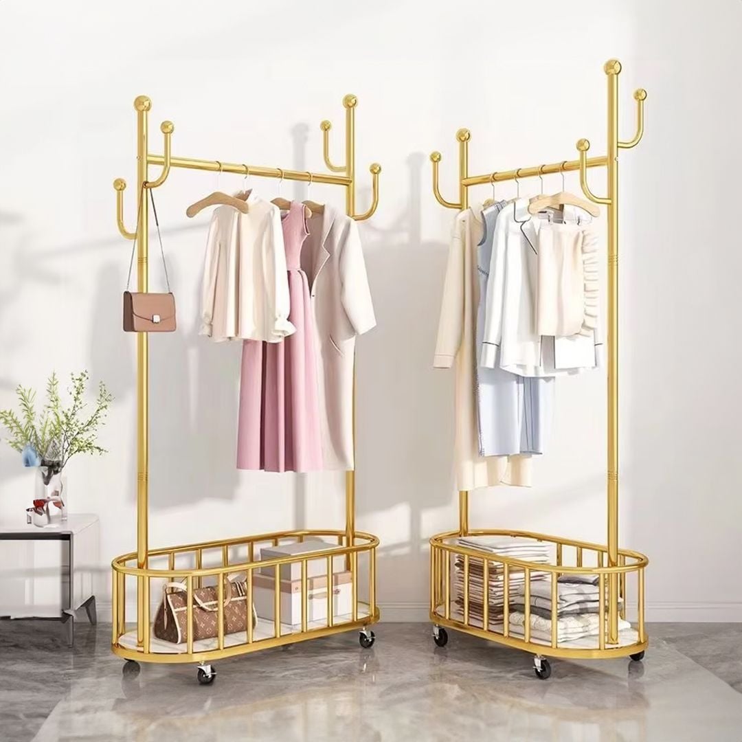 Clothes Stand with Wheels and Basket product thumbnail 9