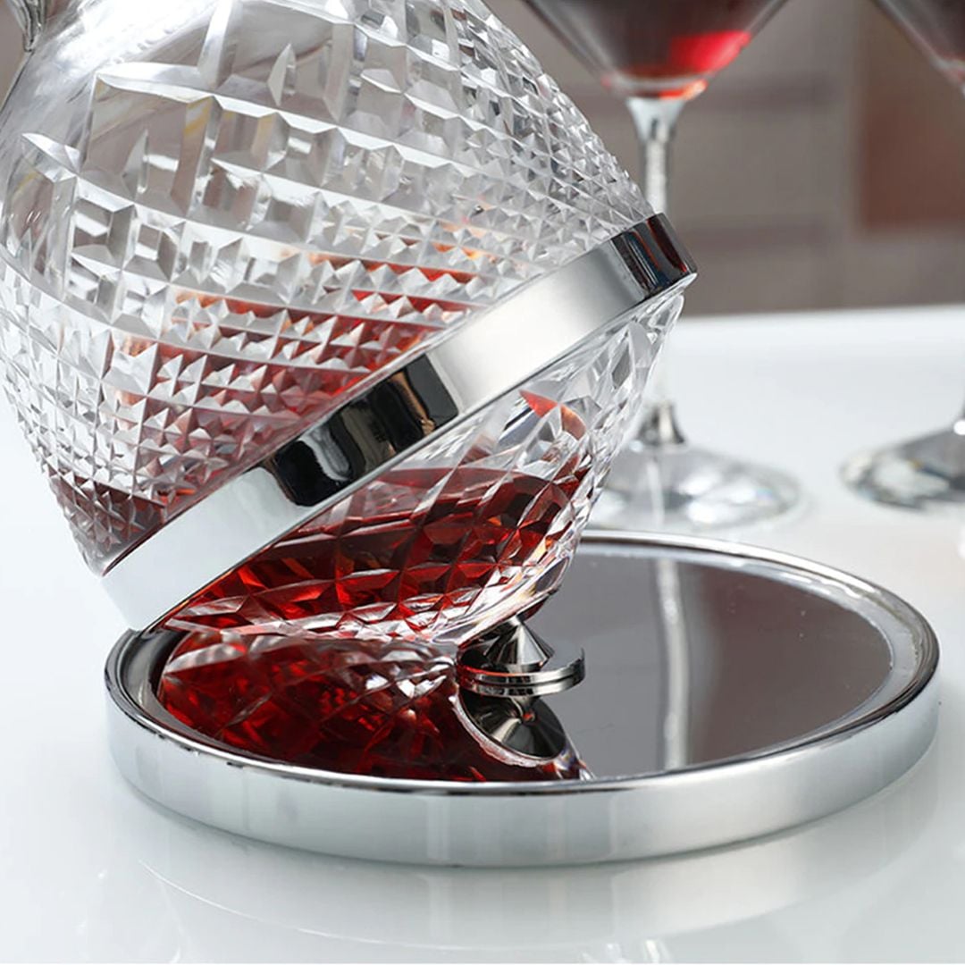 طقم تقديم كريستال مع ستاند للكؤوس - 13