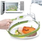 غطاء تسخين الطعام بالميكروويف مع فتحة للبخار