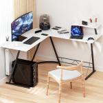 مكتب خشبي على شكل حرف L - 12