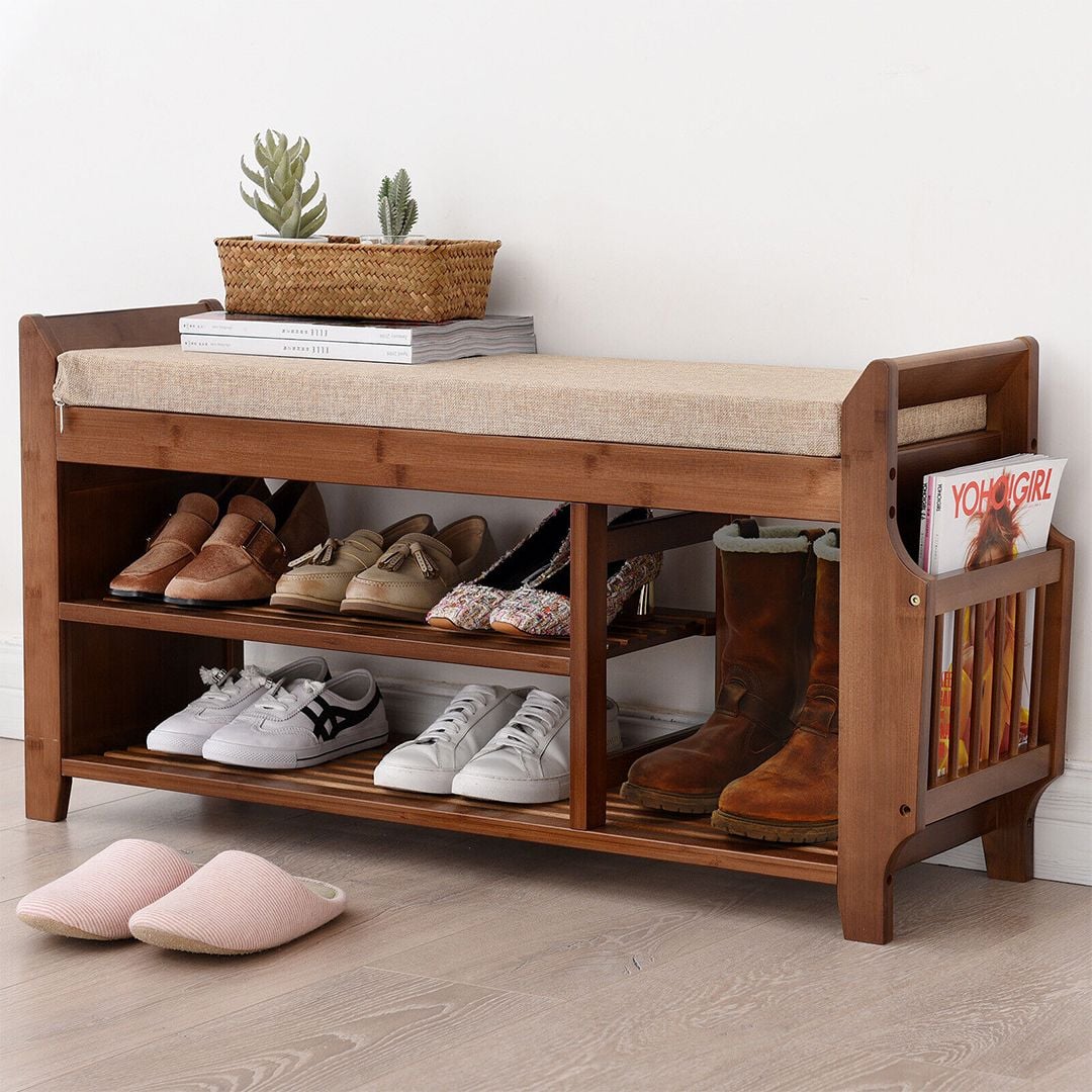 Shoe Storage Shelves with Bench Seating product thumbnail 3