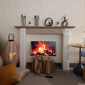 ديكور الموقد الخشبي بتصميم عصري