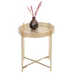 طاولة صينية تقديم معدنية ذهبية - 10