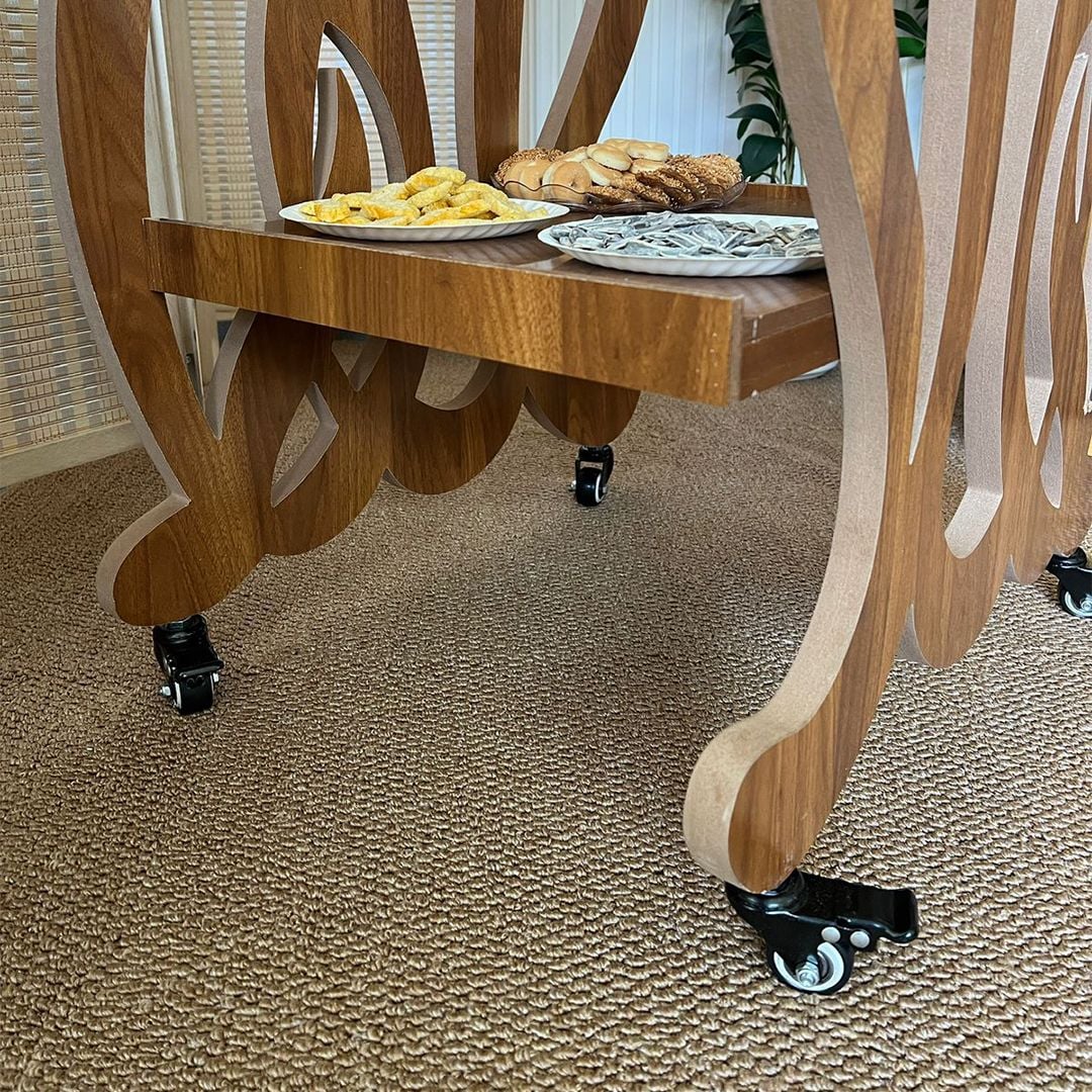 ترولي ضيافة خشبي بتصميم أهلاً من روح - 8