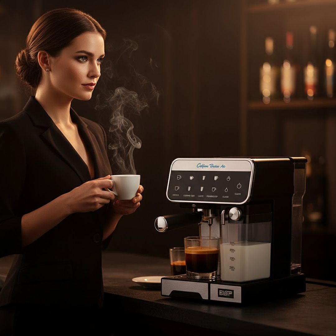 ماكينة إسبريسو DSP الاحترافية بضغط 20 بار - 8