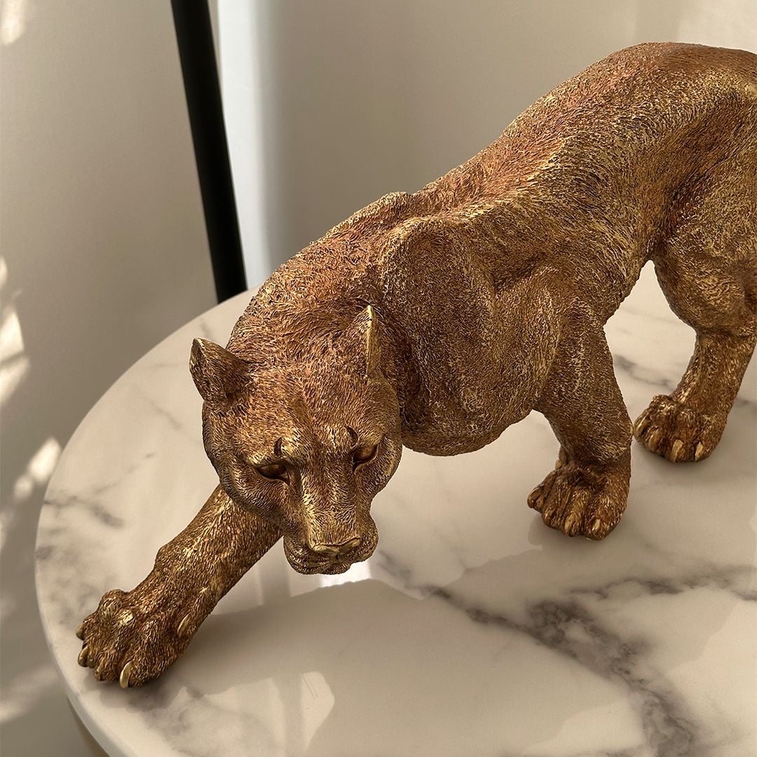 Golden Leopard Tiger Statue product thumbnail 6