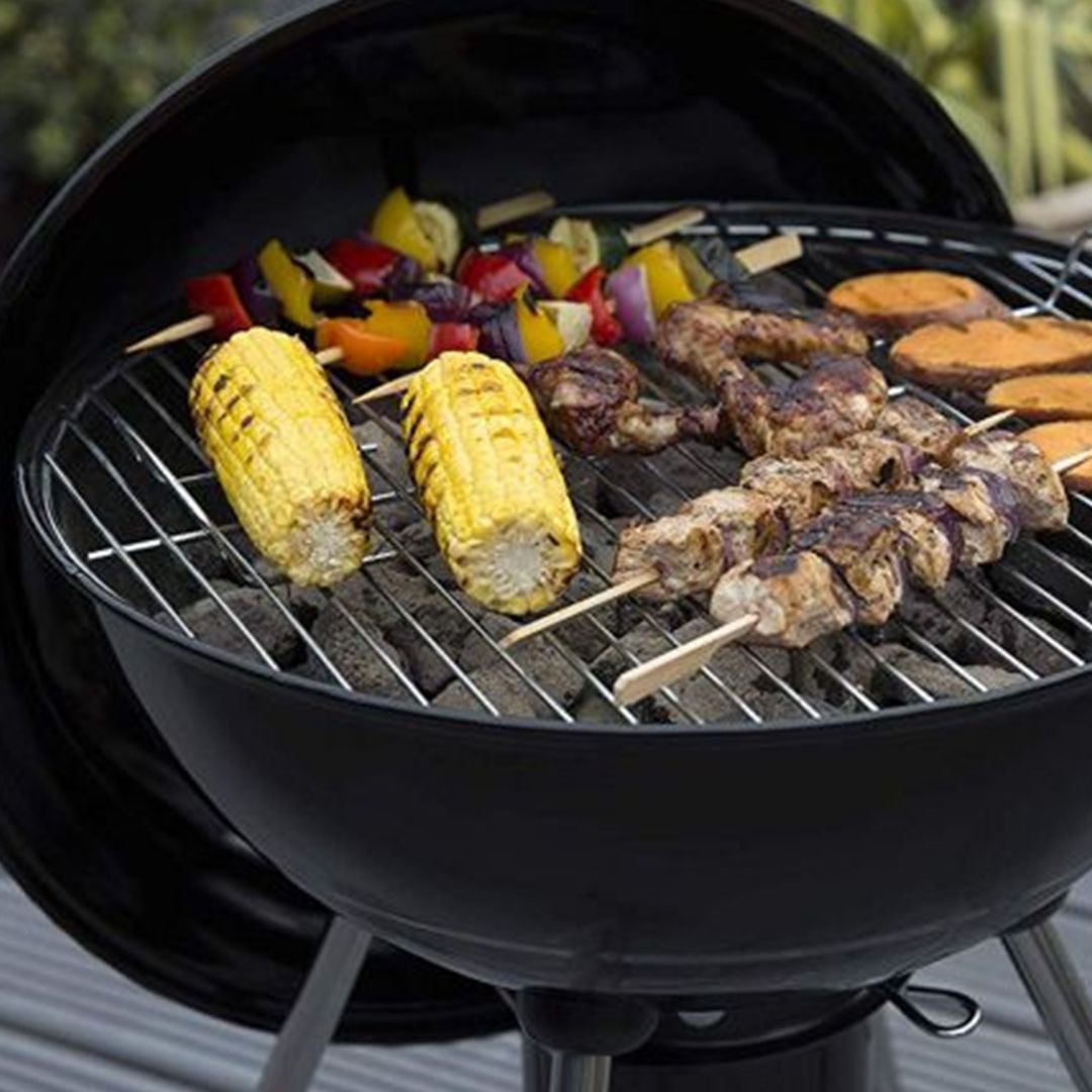 شواية الفحم للرحلات بغطاء علوي 98 سم - 13