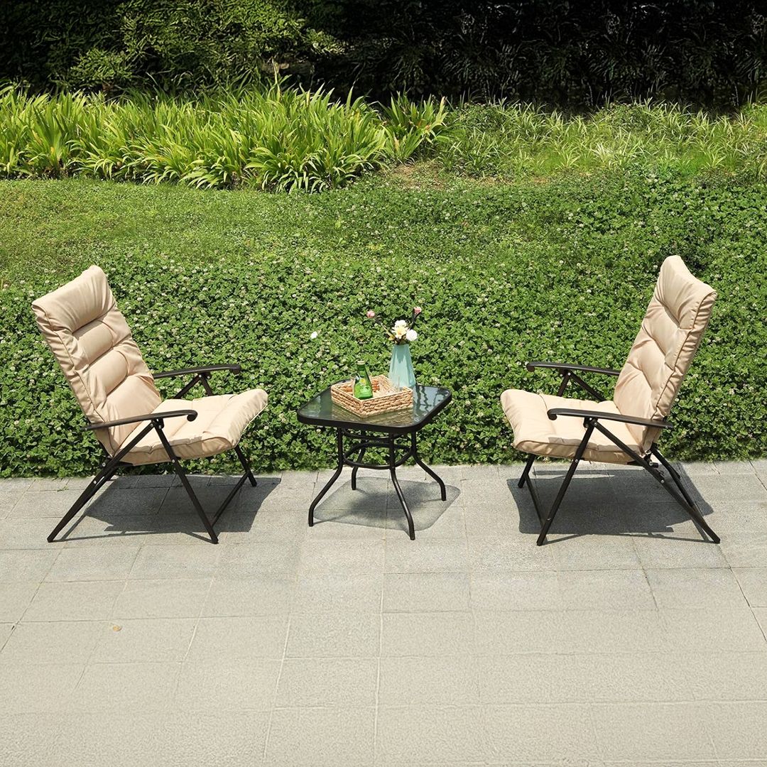 Outdoor Seating Set with Glass Table product thumbnail 7