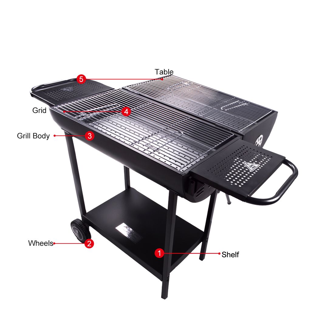 Charcoal Kettle Grill With Side Shelves product thumbnail 6