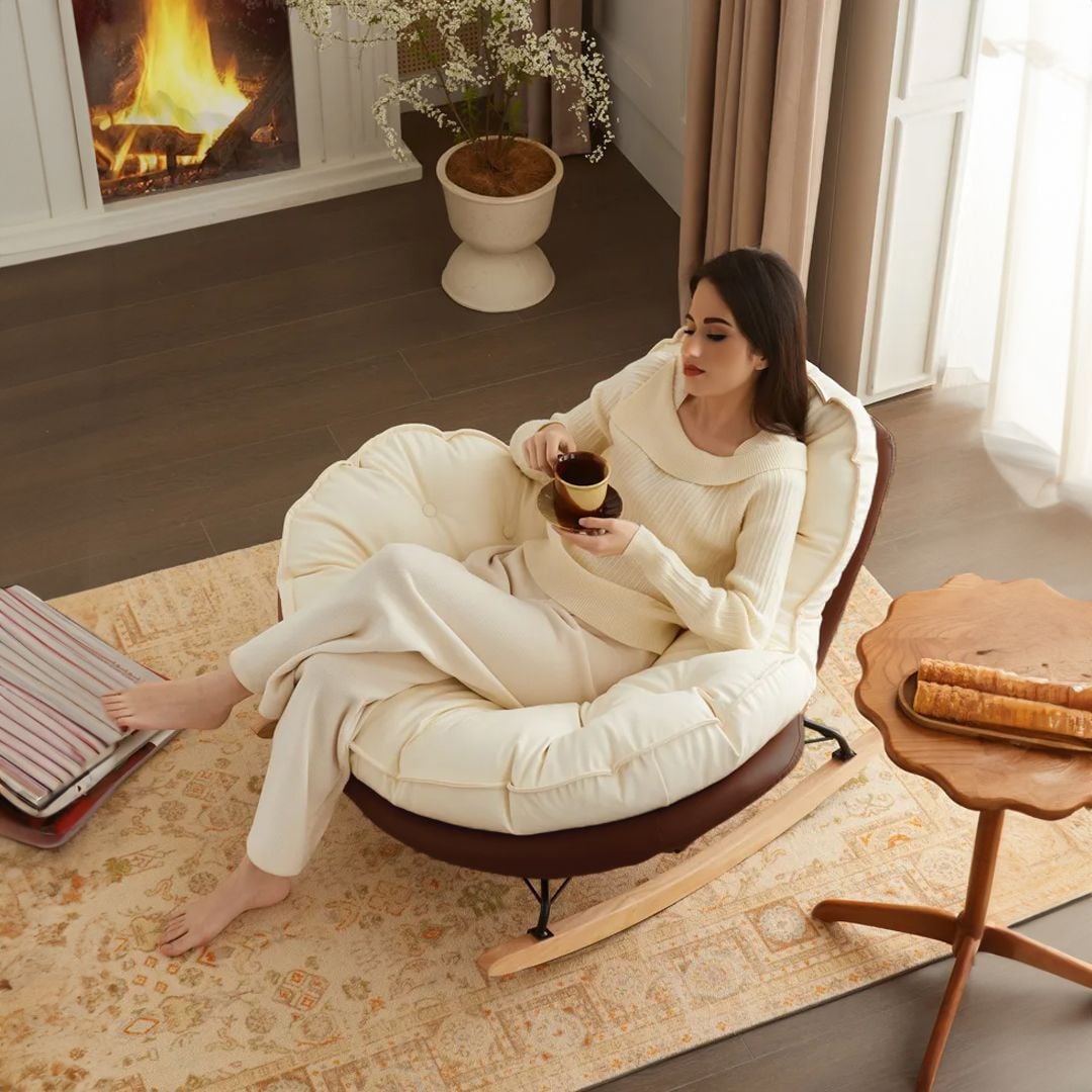 كرسي هزاز للاسترخاء مع مسند للقدمين - 3