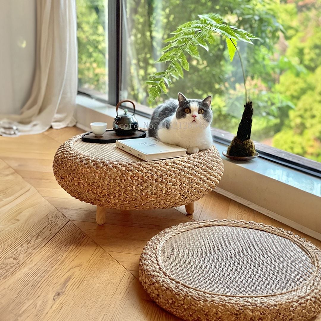 طاولة شاي يابانية مصنوعة يدويا - 12