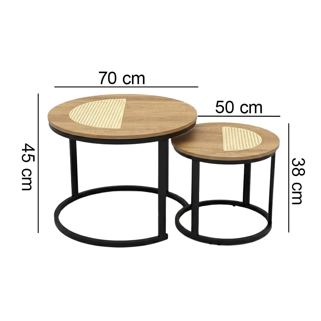 Wood & Bamboo Nesting Tables Set product thumbnail 13
