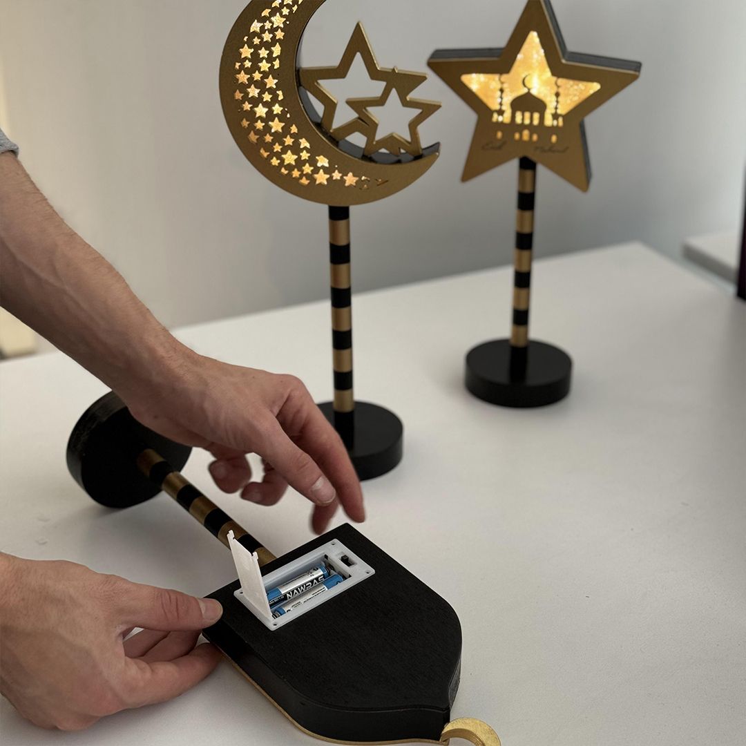 مجموعة ديكورات العيد الخشبية بإضاءة ليد - 14