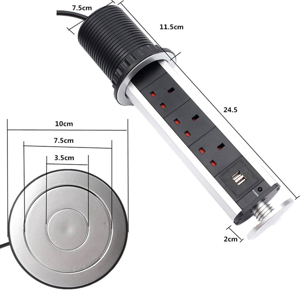 Tabletop pop up Socket Triple Type-G product thumbnail 6