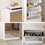 خزانة تنظيم الأحذية العصرية بمرآة - 10