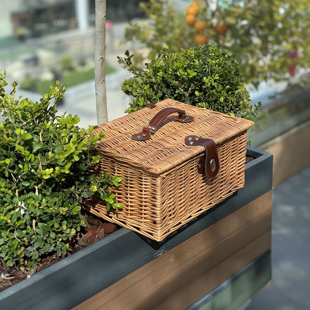 سلة النزهات المتكاملة من الراتان - 2