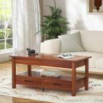 طاولة وسط خشبية بسطح متحرك - 7