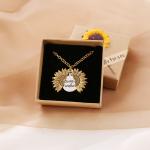 Gold Plated Sunflower Necklace - 8