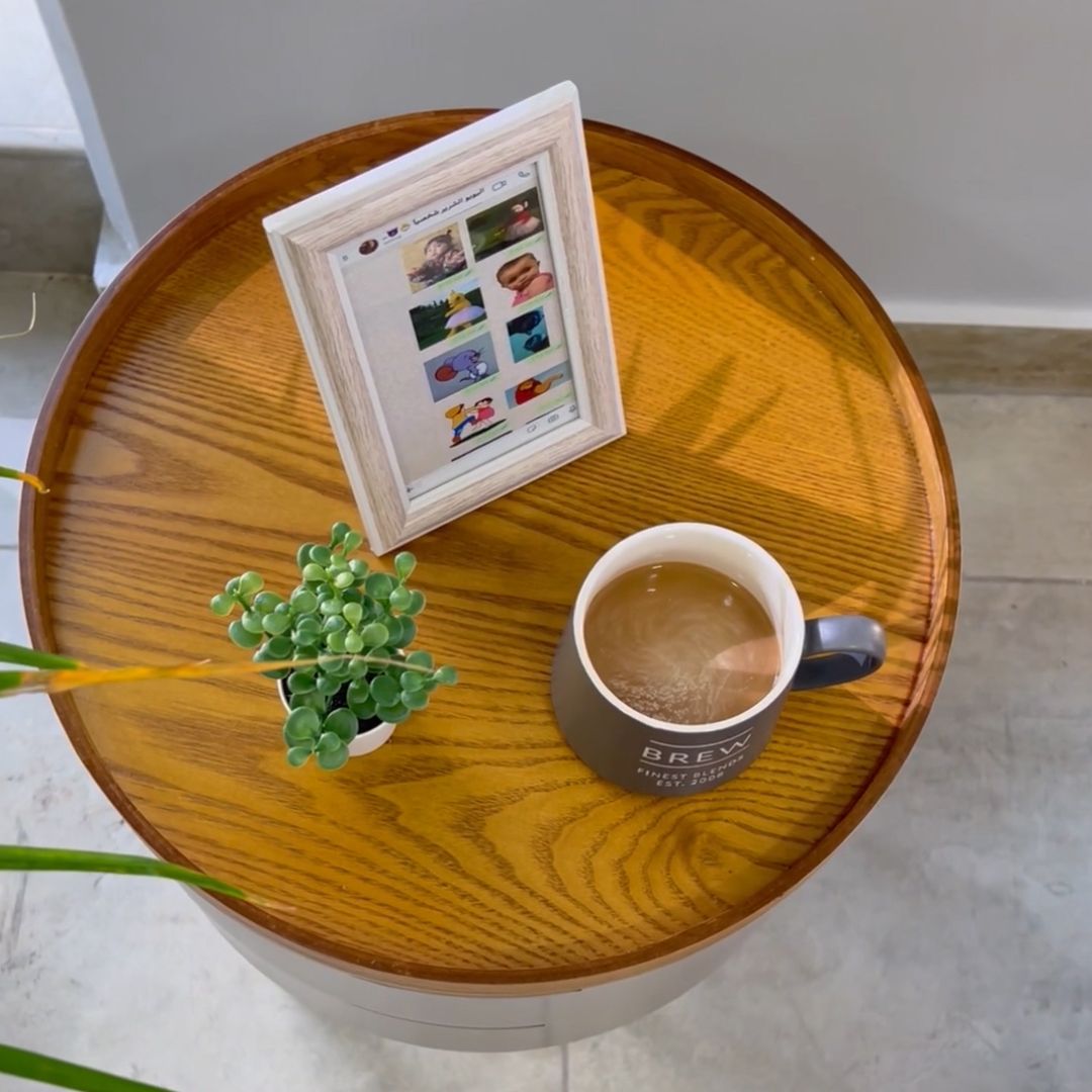 Round Side Table With Two Drawers product thumbnail 4