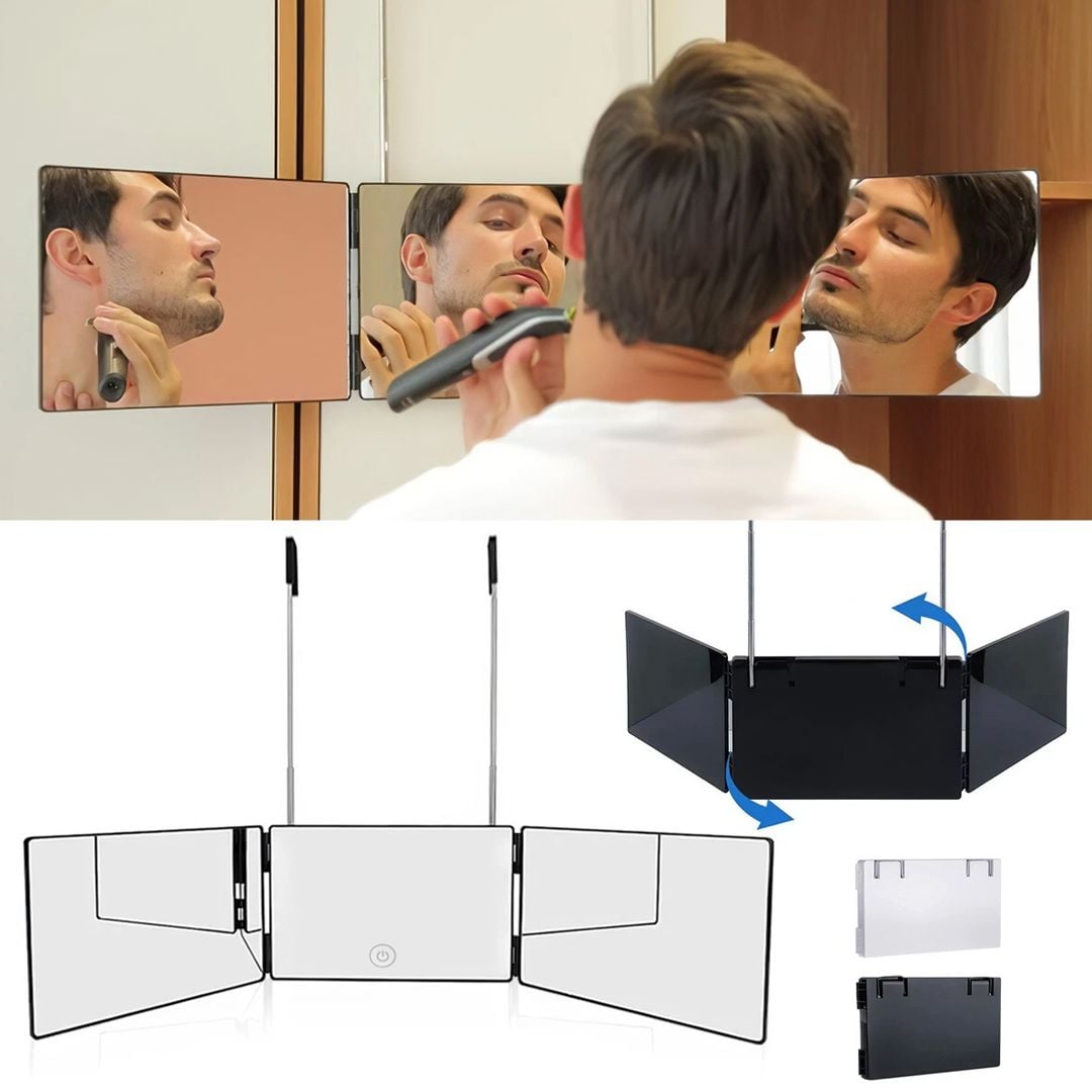 مرآة ثلاثية الجوانب قابلة للطي والتعليق - 2