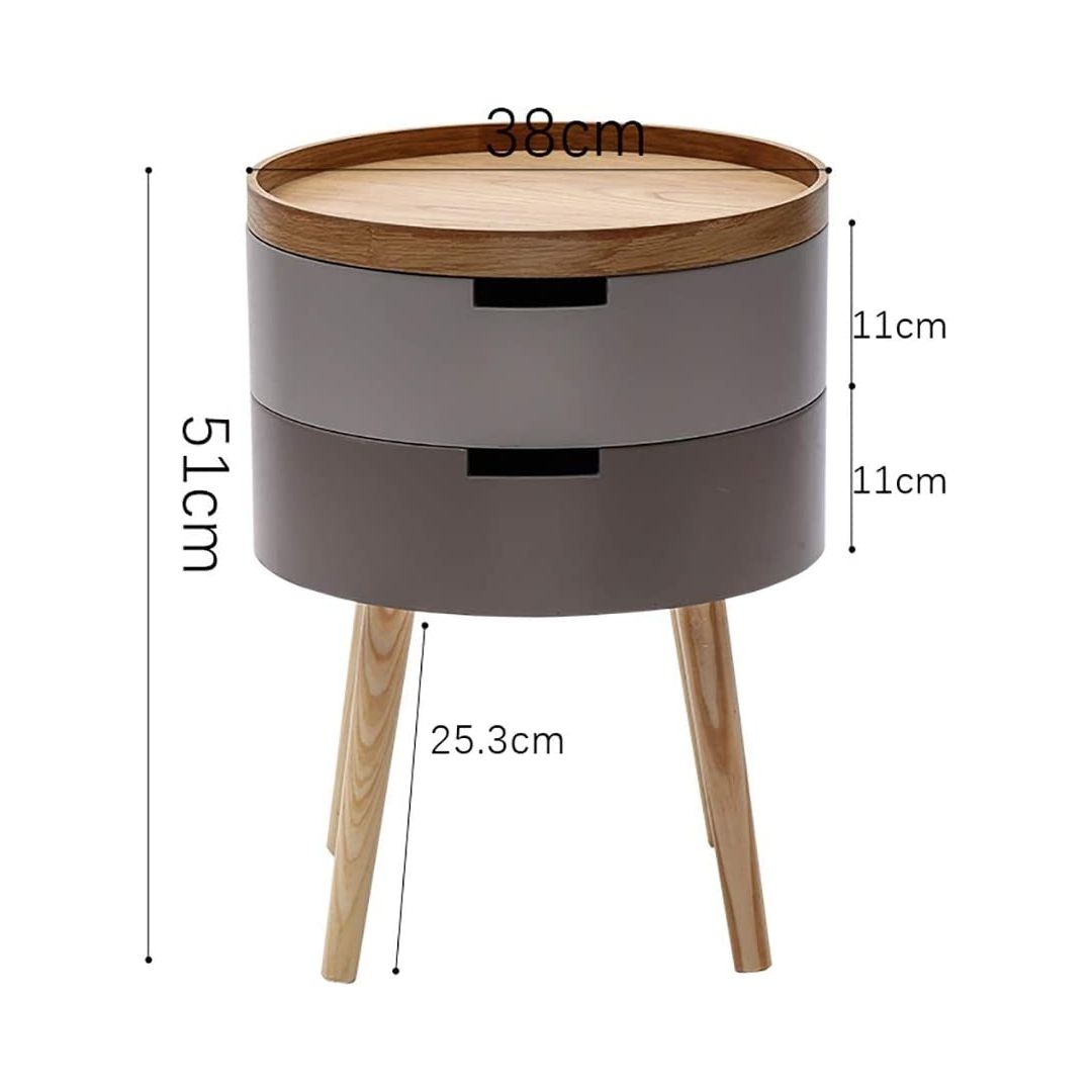 Round Side Table With Two Drawers product thumbnail 14