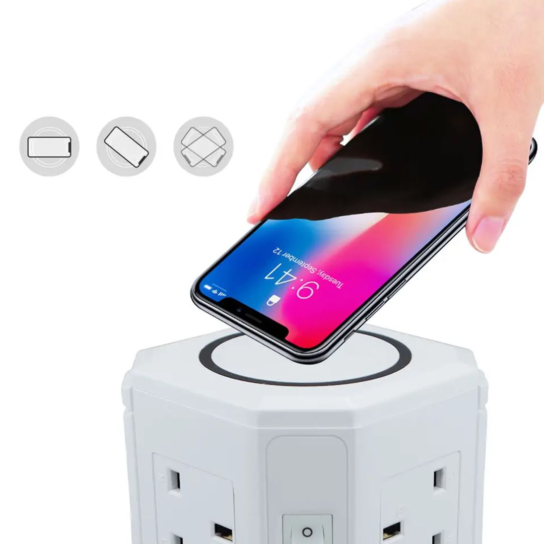 Multiple Power Socket with Wireless Charging A product thumbnail 7