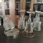 طقم تقديم كريستال مع ستاند للكؤوس - 19