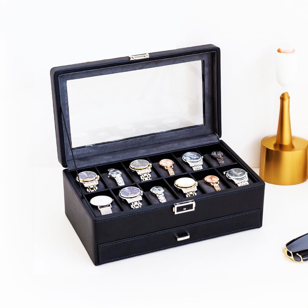 Leather Box for Accessories and Watches - 5