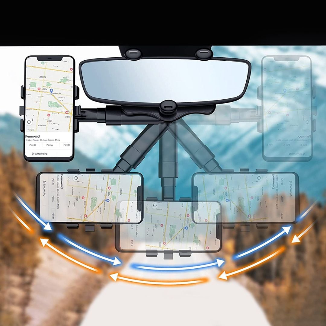 Auto Rearview Mirror Car Phone Holder product thumbnail 10