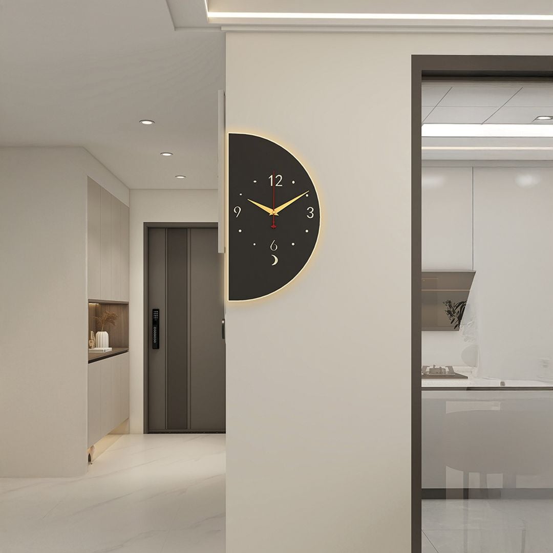 ساعة حائط مضيئة للزوايا - 3