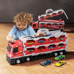 شاحنة نقل مع مسار سباق للأطفال