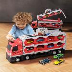 شاحنة نقل مع مسار سباق للأطفال