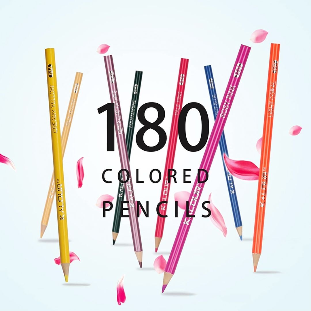 مجموعة أقلام التلوين الخشبية - 180 قلم - 8