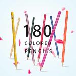 مجموعة أقلام التلوين الخشبية - 180 قلم - 8