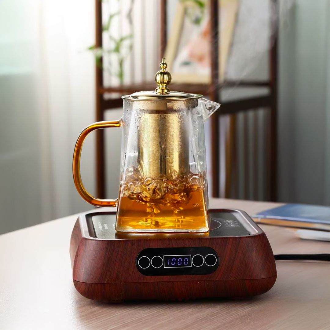 طقم إبريق الشاي الزجاجي بلمسة ذهبية - 8