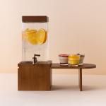 موزع المشروبات مع ستاند خشبي - 6