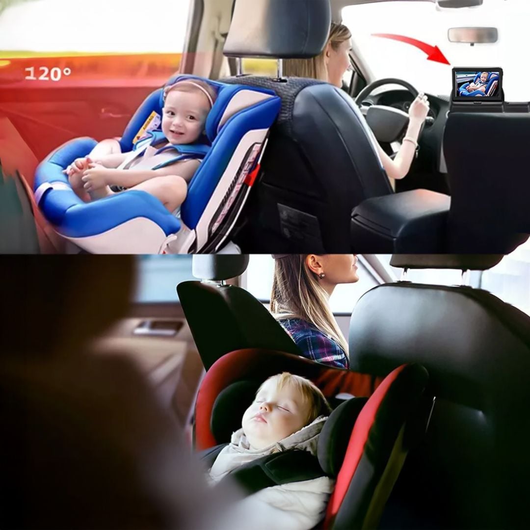شاشة وكاميرا لمراقبة الأطفال في السيارة - 9