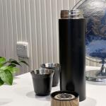 قارورة ماء مع فنجانين من الستانلس - 4