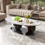 طقم طاولات وسط بيضاوية بتصميم فاخر - 5