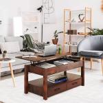 طاولة وسط خشبية بسطح متحرك - 15