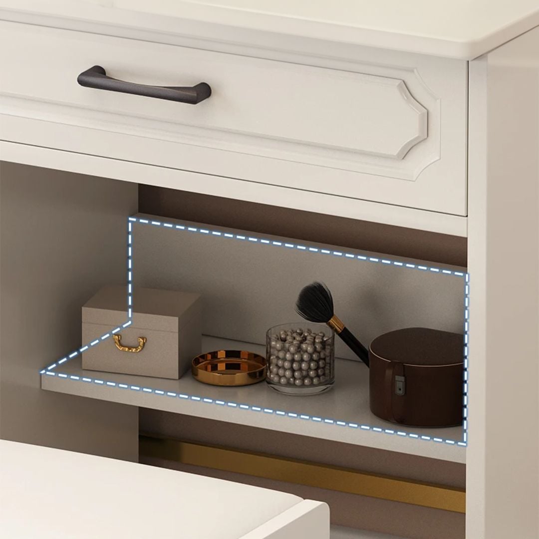 Modern Dressing Table With LED Mirror and Chair product thumbnail 4