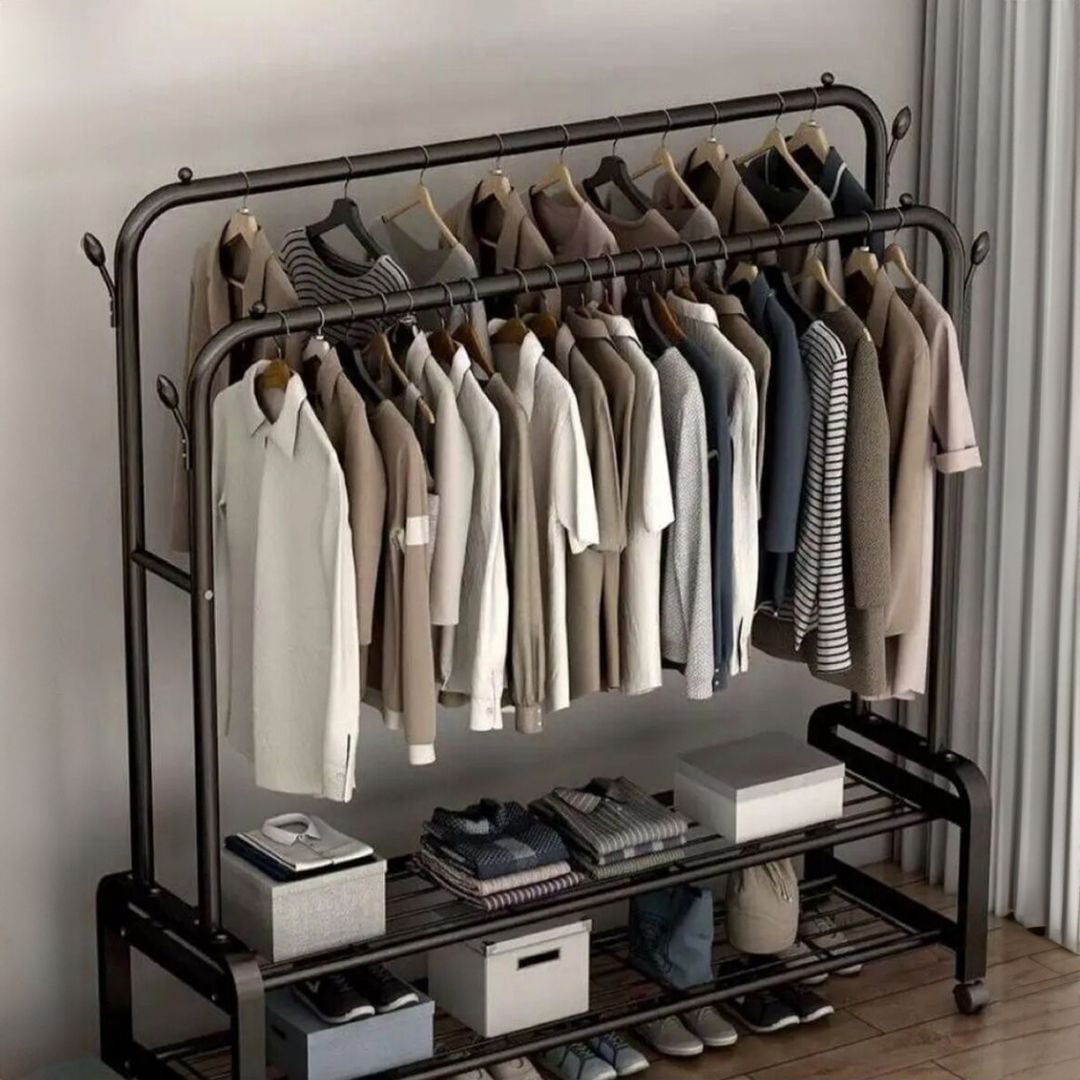 Clothes Hanging Stand with Shelves 140 CM product thumbnail 10