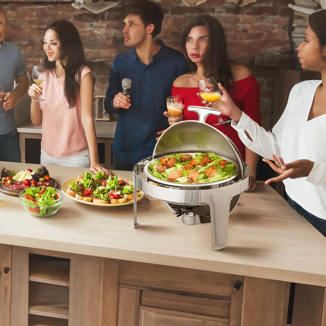 موقد بوفيه مُستدير ستانلس ستيل - 14