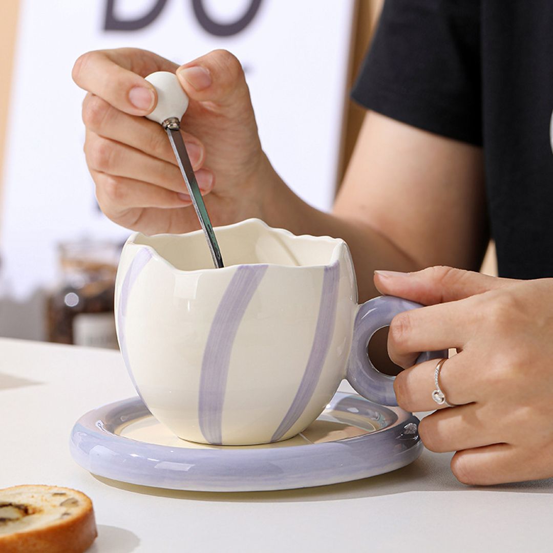 colorful mug with spoon - 5