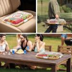 Bamboo Serving Tray with Acrylic Lid - 13