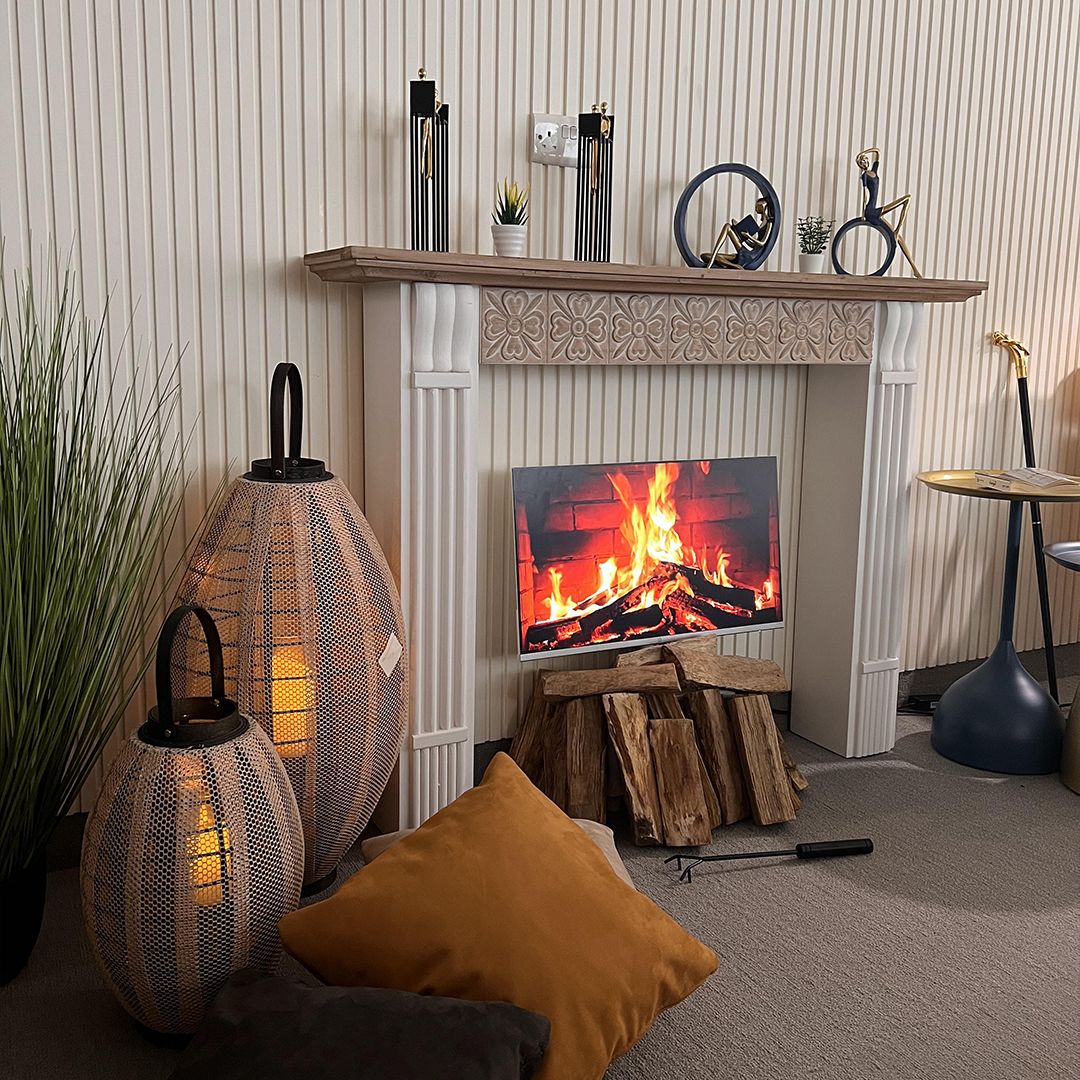 ديكور الموقد الخشبي بتصميم عصري - 4