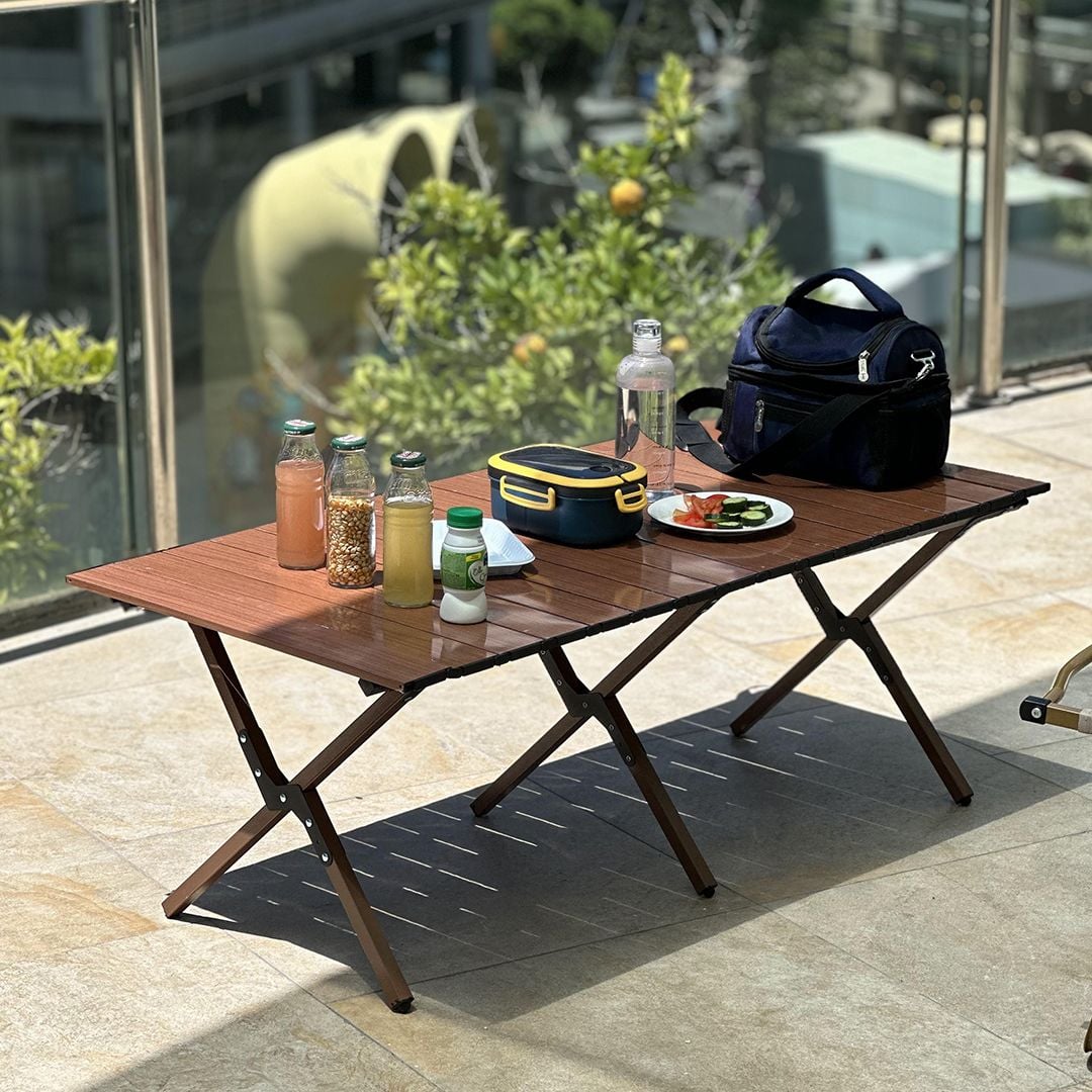 Wooden Picnic Table with 4 Folding Chairs product thumbnail 6