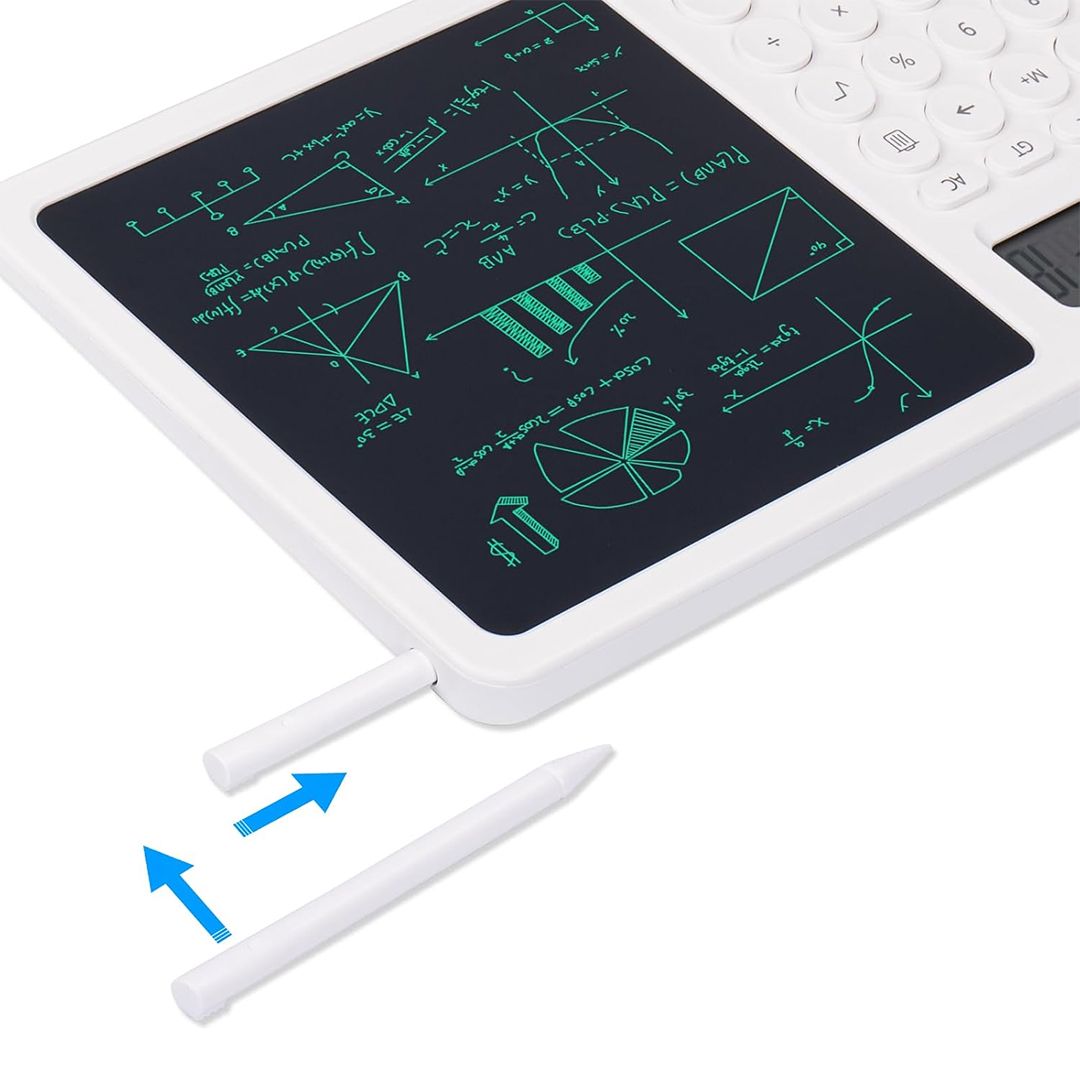 آلة حاسبة مع قلم وبورد للكتابة - 9