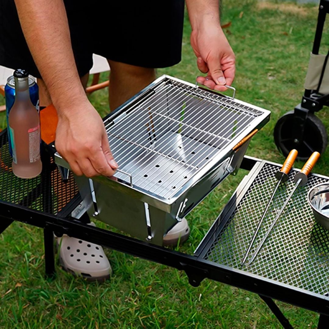 طاولة تخييم مع موقد - 4