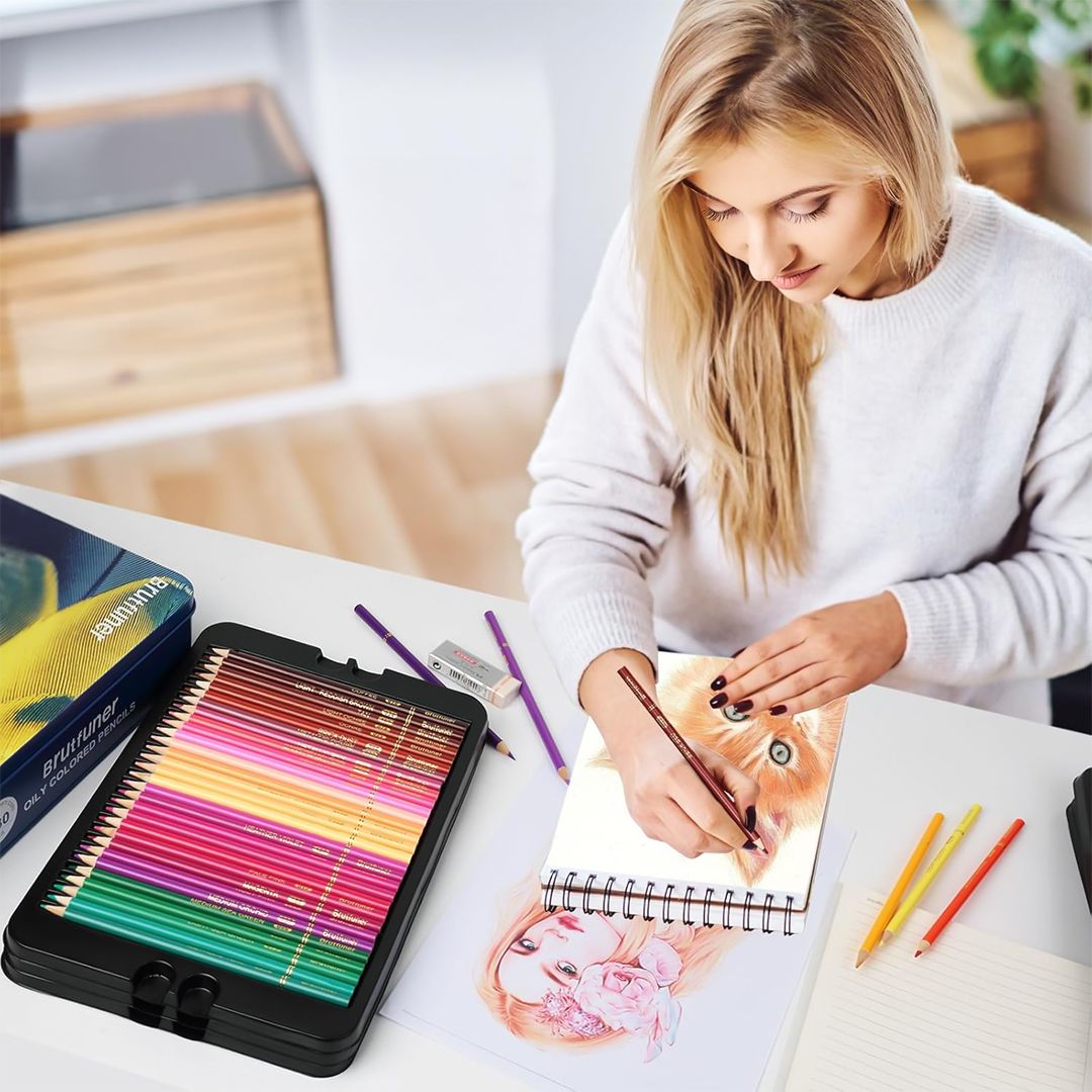مجموعة أقلام التلوين الخشبية - 180 قلم - 1